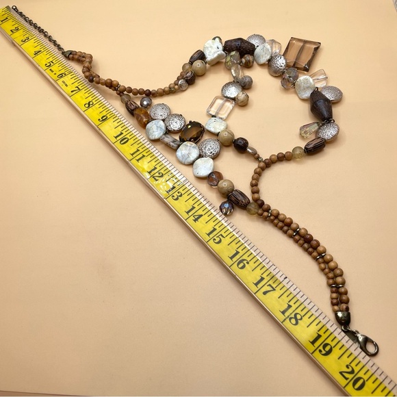 Beautiful Vintage 1990’s Jewelry Chico’s Statement Bib 3 Strand Necklace - Picture 6 of 6